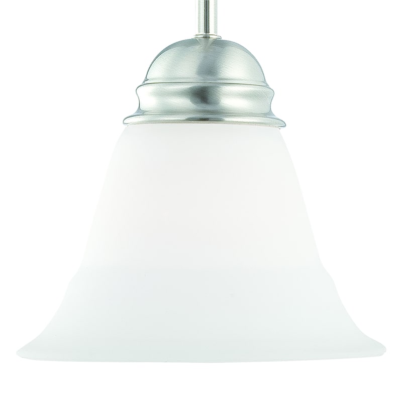 Bella 7.25-inch Wide 1-Light Mini Pendant in Brushed Nickel - 7.25in W x 7.25in D x 14.5in H