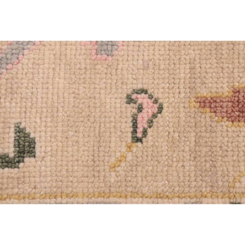 ECARPETGALLERY Hand-knotted Modern Oushak Beige Wool Rug - 7'10 x 9'9