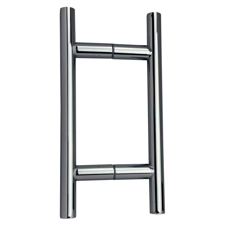 CEL 12" x 12" Stainless Steel Ladder Style Back to Back Pull Handle for Shower Door - Polished Chrome