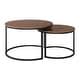 preview thumbnail 2 of 5, Fort Worth Set of 2 Round Nesting Coffee Tables, Brown
