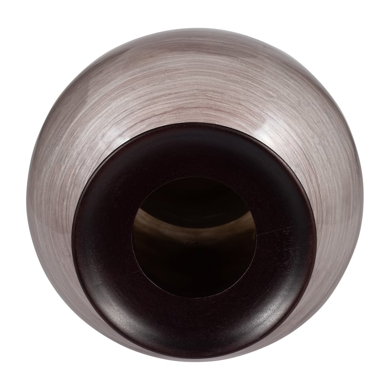 Sagebrook Home Blush Glass Swirled Round Vase