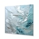 preview thumbnail 2 of 6, Designart "Silver Shimmer" Abstract Landscape Metal Large Print