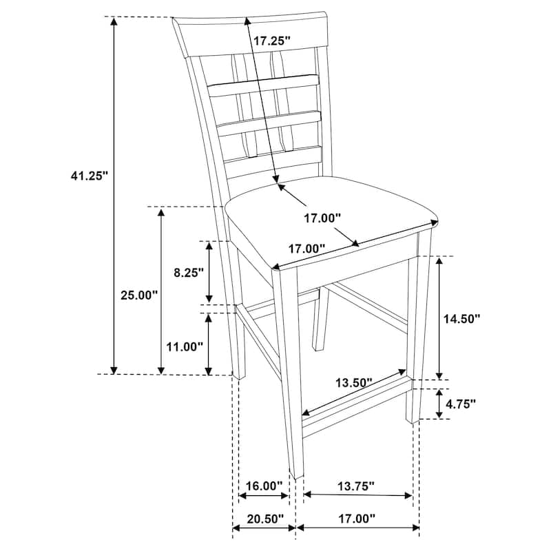 Clanton Cappuccino Square Counter Height Dining Set