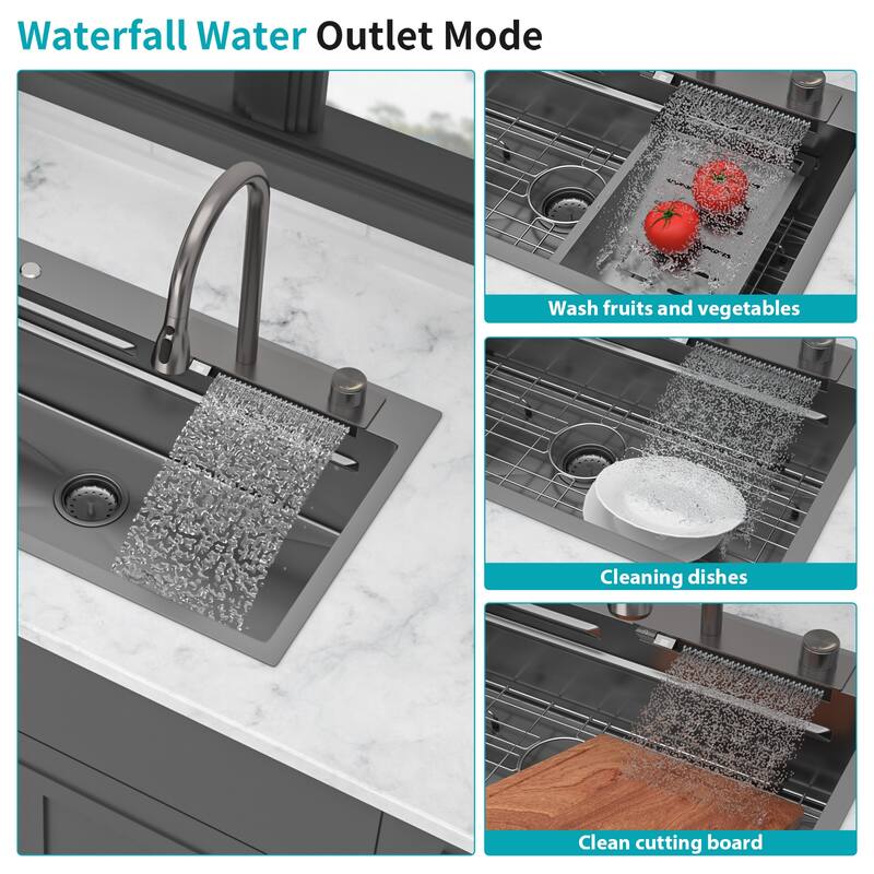 33" Drop-In 16 Gauge Single Bowl Stainless Steel Kitchen Sink - 33'' x 19.29'' x 9''