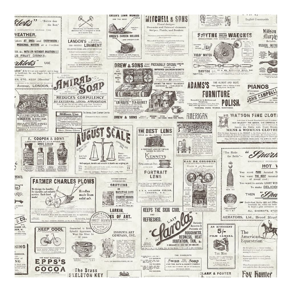 NuWallpaper Charcoal Published Peel & Stick Wallpaper - 216in x 20.5in x 0.025in