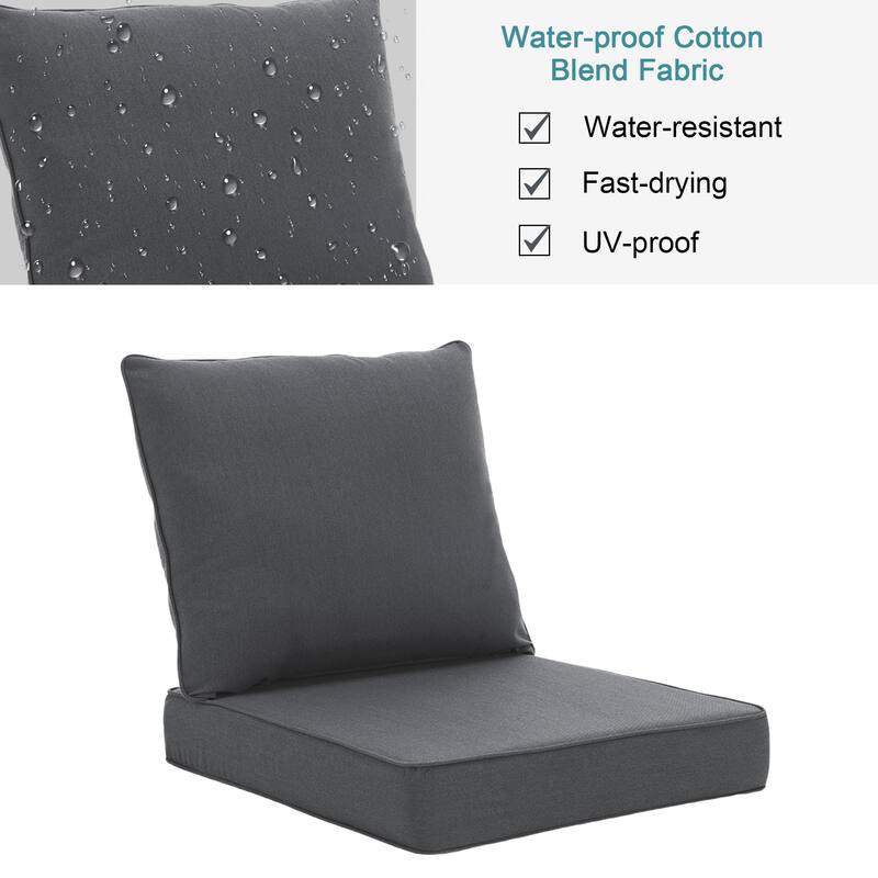 24"x23" Deep Seat Sunbrella Thick Cushion For Outdoor Club Chair,Rocking Chair