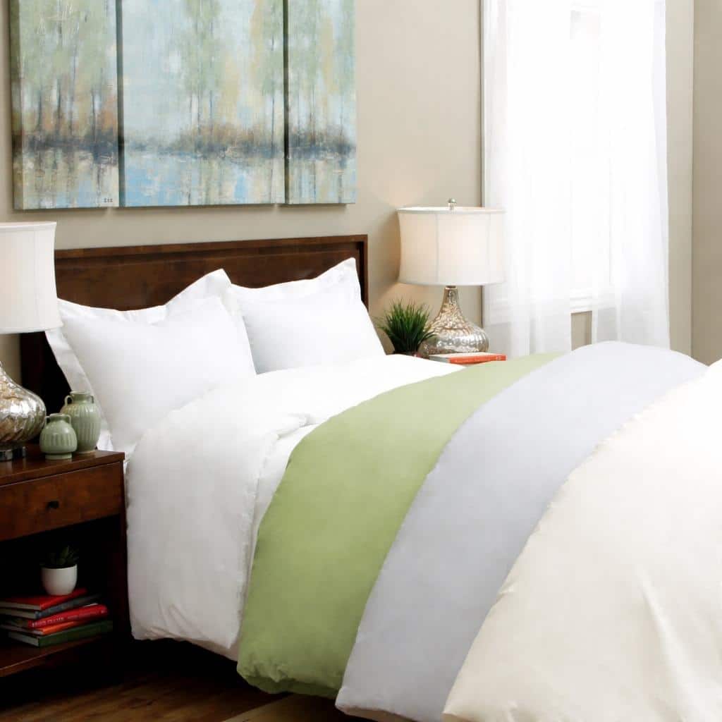 350 Thread Count Cotton Percale 3-piece Oversize Duvet Cover Set