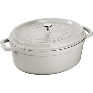 STAUB Cast Iron Oval Cocotte, Dutch Oven, 5.75-quart, serves 5-6, Made in France - 5.75-qt