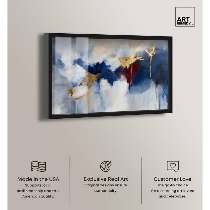 Eclipse of Gold and Blue Shadowbox by Art Remedy