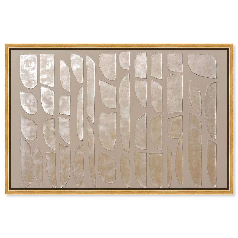 Textured Tiles Canvas by Art Remedy - 45" x 30" - Gold