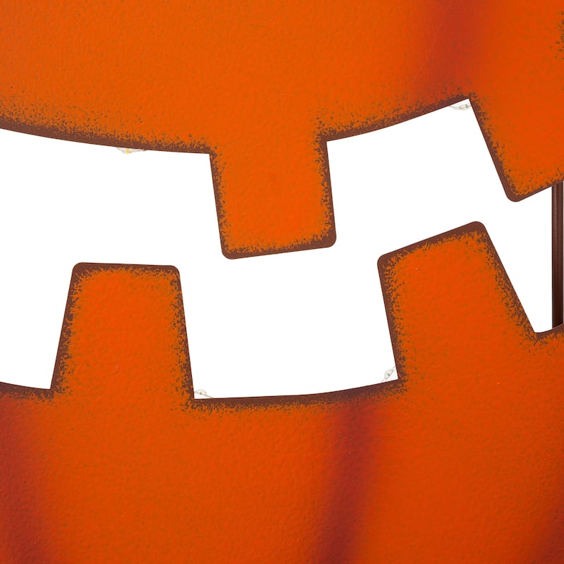 Glitzhome 29"H Halloween Lighted Cutout Pumpkin Porch Decor