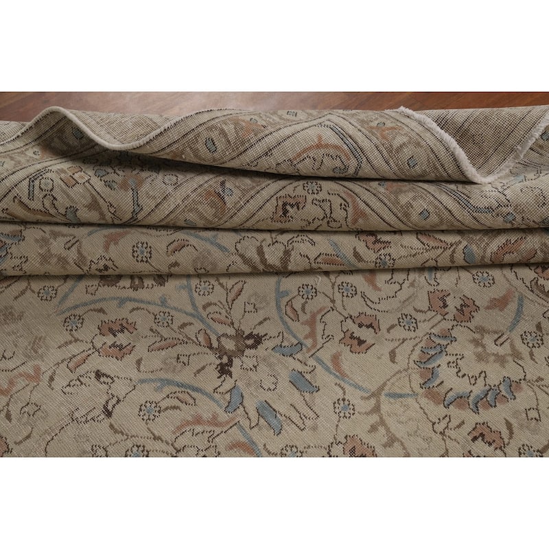 Floral Tabriz Persian Area Rug Traditional Handmade Wool Carpet - 8'0"x 10'7"