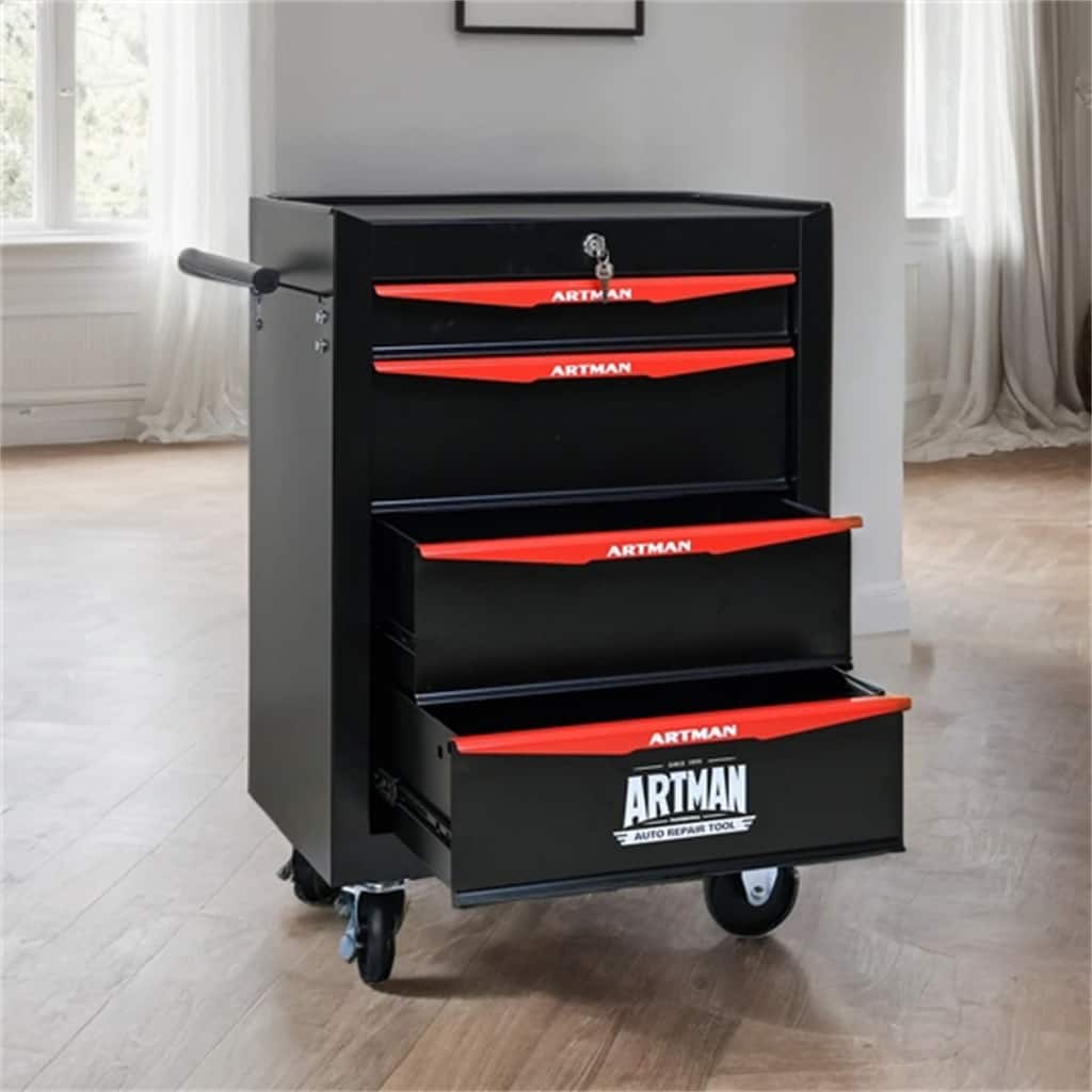 Rolling Metal Tool Cart with 4/5/6/7 Drawers,Ball Bearing Drawer Slide