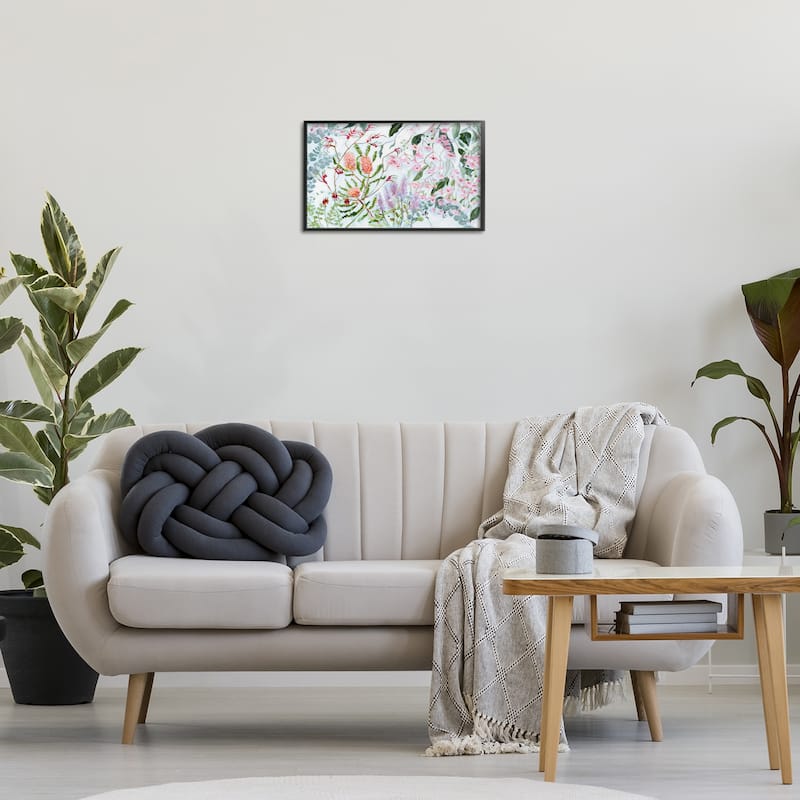 Stupell Elegant Garden Flowers Framed Giclee Art Design By Meredith Howse