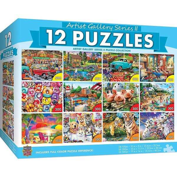 Masterpieces Artist Gallery 12-Pack Jigsaw Puzzles - Bed Bath