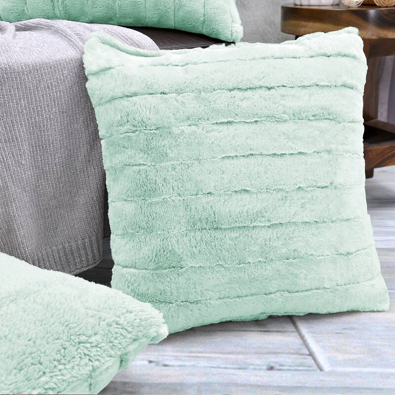 Serenta SuperMink Solid Color Throw Pillow Shell Cushion Cover Set