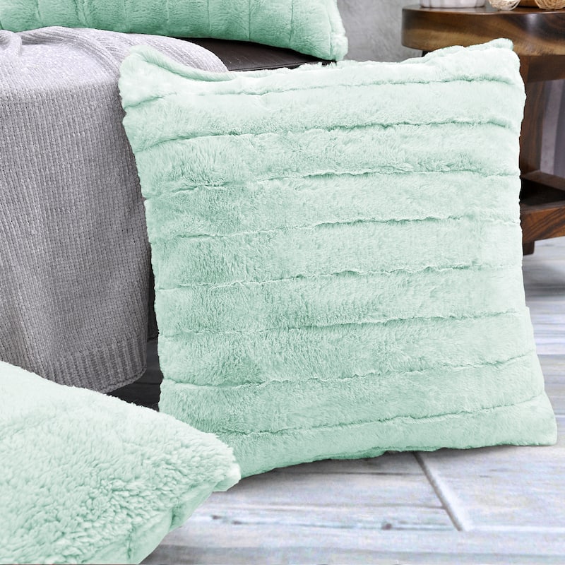 Serenta SuperMink Solid Color Throw Pillow Shell Cushion Cover Set