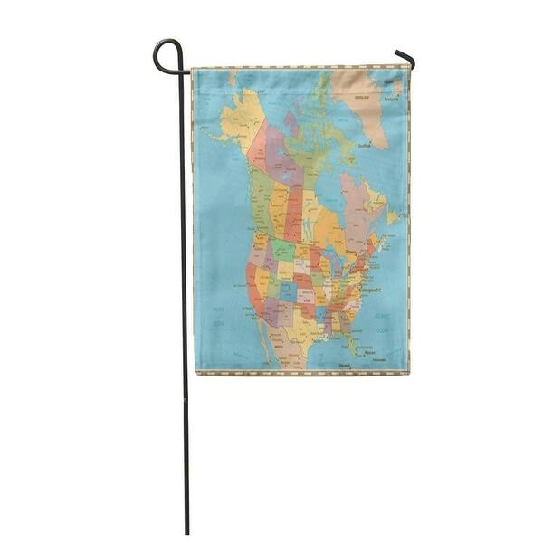 Shop America Old Vintage Color Political Map Of Usa And Canada Garden Flag Decorative Flag House Banner 28x40 Inch On Sale Overstock 31344738