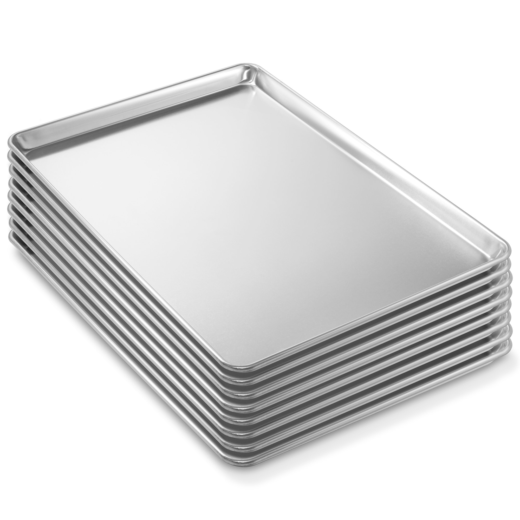 Nordic Ware Natural Aluminum Commercial Baker's Half Sheet, 2-Pack, Silver  &, fits all standard Big Extra Large Baking Sheet Pan, Silver