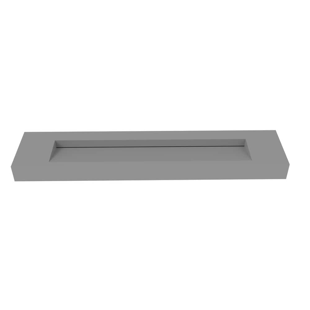 Pyramid Solid Surface Wall-Mounted Bathroom Sink