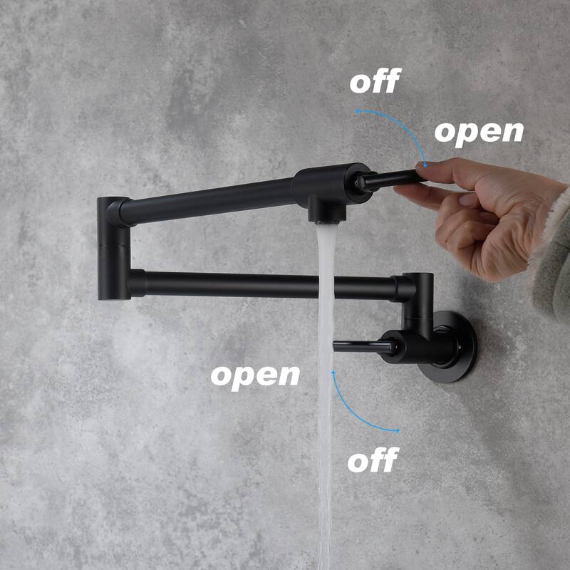 Modern Wall Mount Brushed Pot Filler Faucet