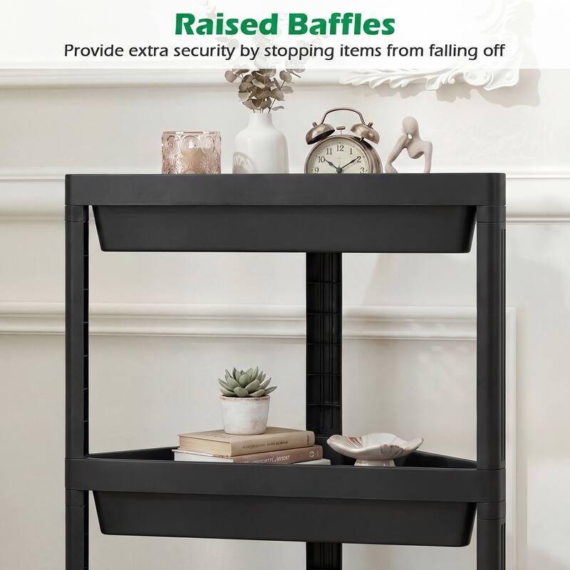 Gymax 2-Pack 3-Tier Shelf w/Detachable Design & Drainage Holes