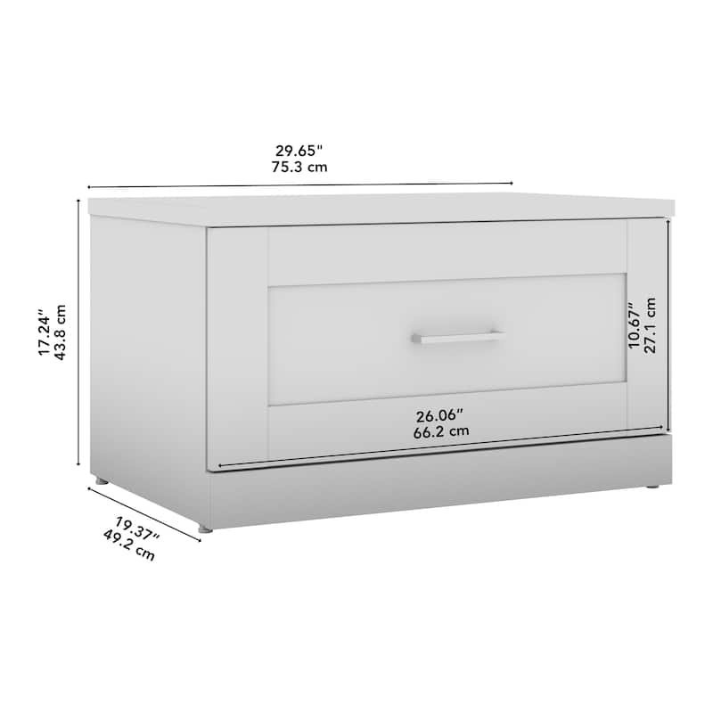 Hampton Heights 30W Shoe Bench with Drawer by Bush Furniture