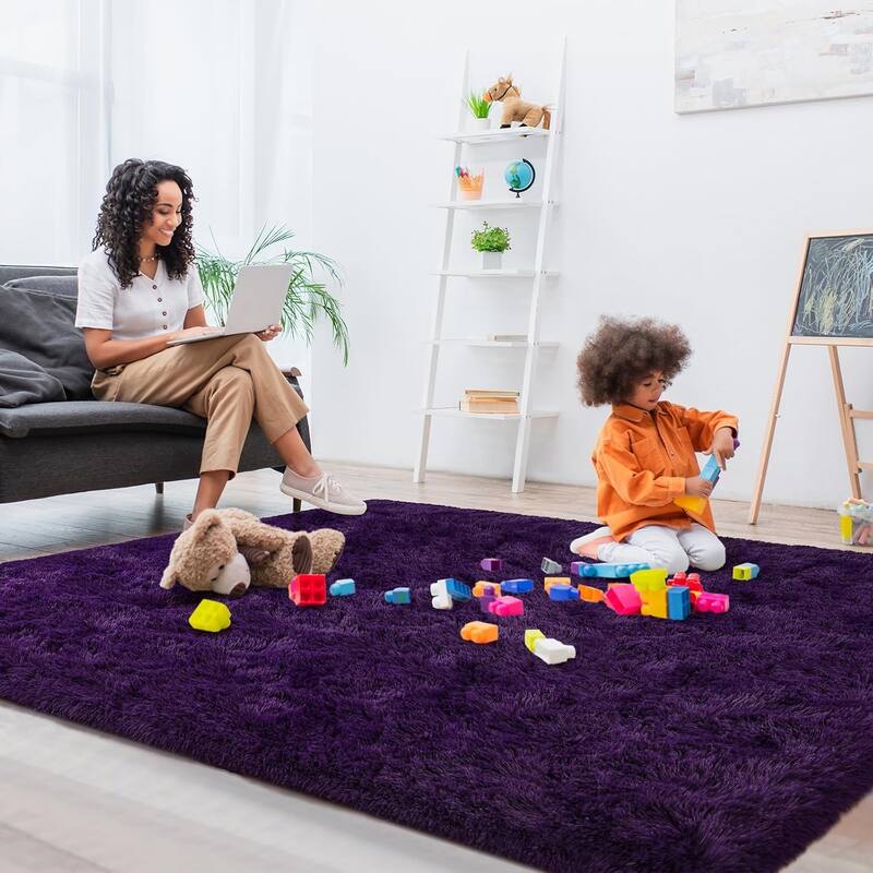 Large Shaggy Home Decor Carpets Fluffy Area Rugs for Living Room Bedroom