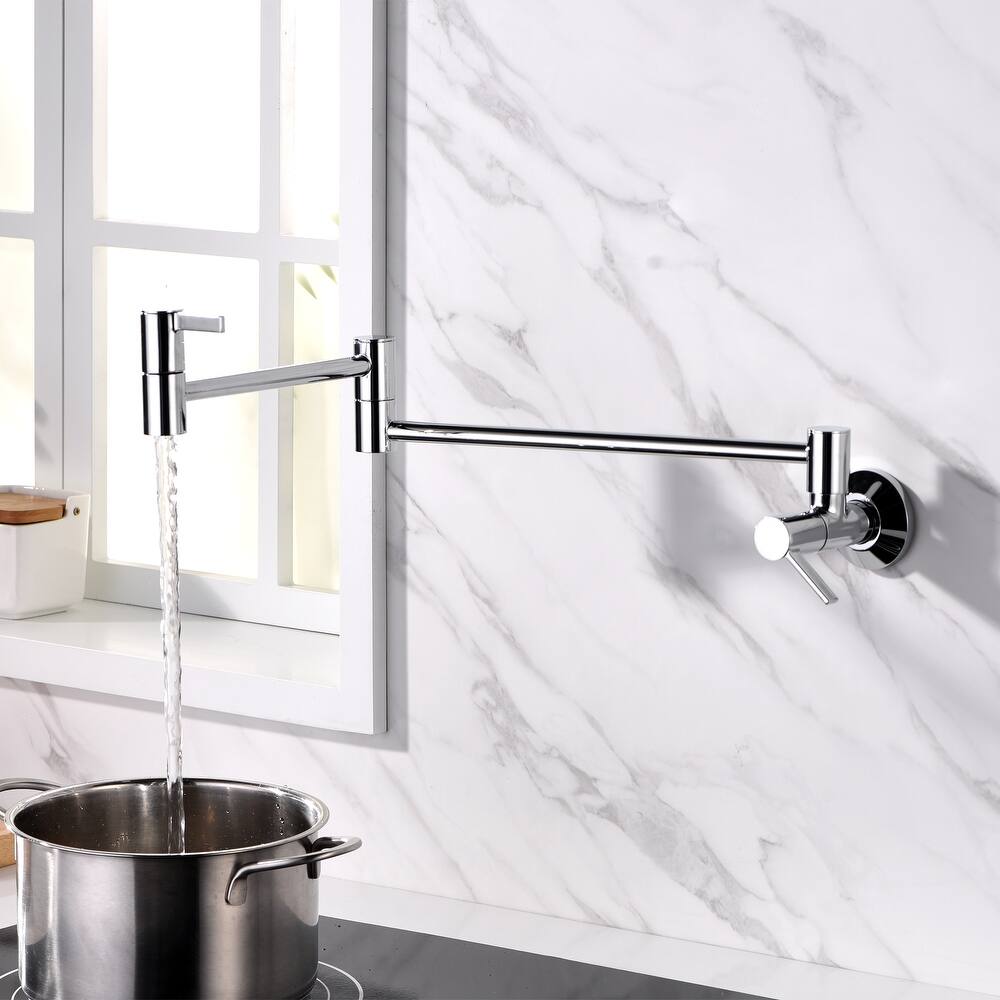 Luxier Contemporary KTS17 2-Handle Wall-Mounted Pot Filler