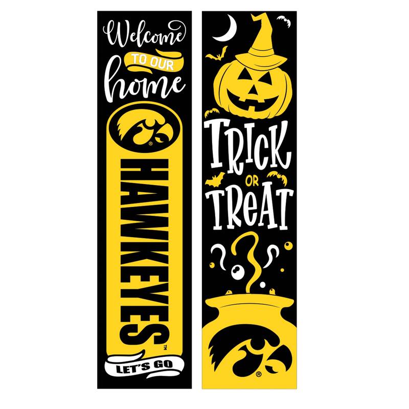 47" Double Sided Seasonal Porch Leaner, University of Iowa - 47" x 11.25"