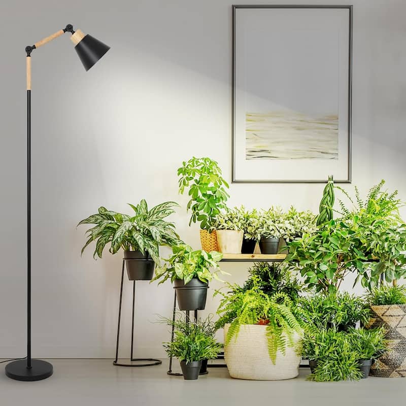 Grow Lights for Indoor Plants Full Spectrum, Plant Lights for Indoor Growing with 20W COB Grow Light Blub, 4/8/12H Timer