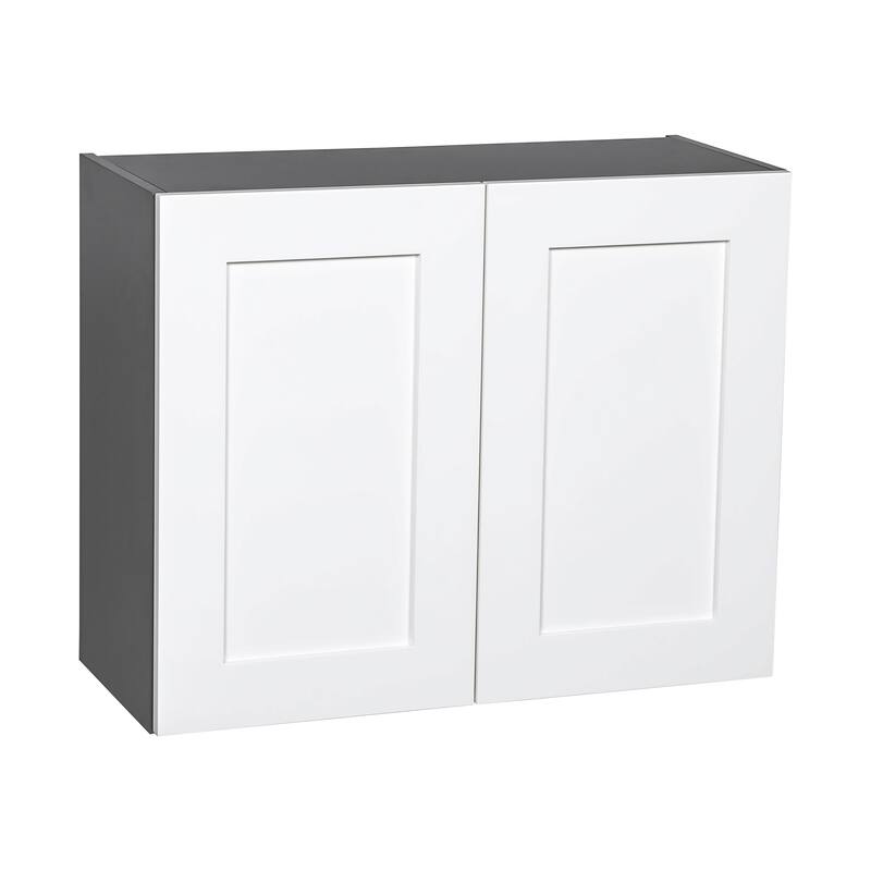 27" x 24" Wall Cabinet-Double Door-Grey - 27 x 24 x 12 - White