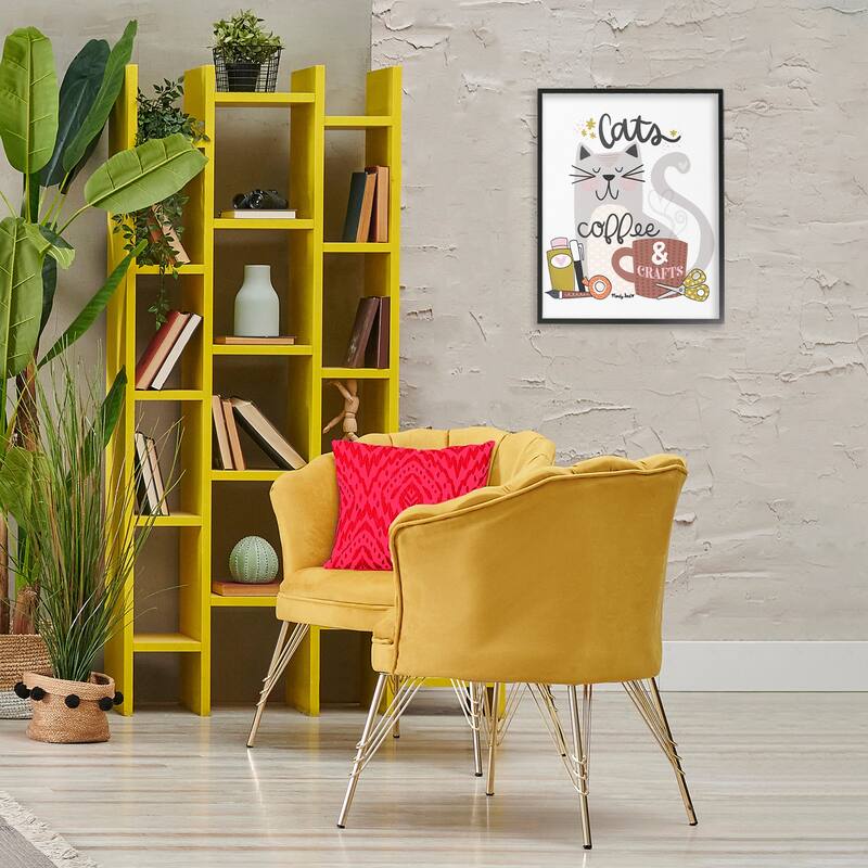 Stupell Cats Coffee & Crafts Framed Giclee Art Design By Mandy Ford Art + Illustration