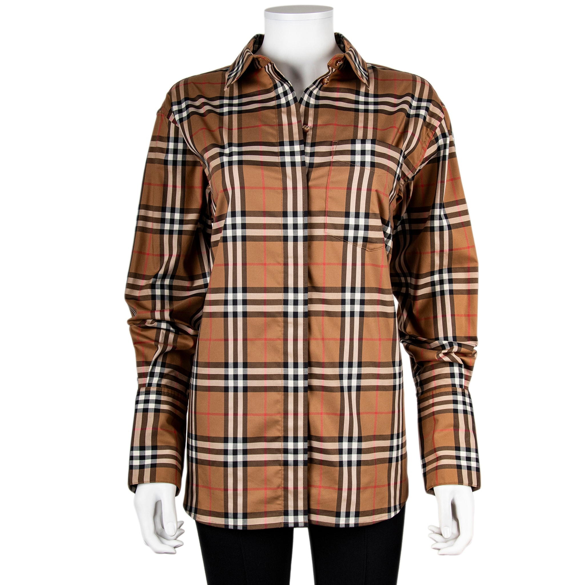 Burberry Check Ivery Shirt - Overstock - 43153758