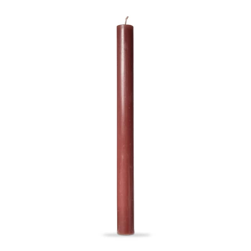 Color Studio 10" Straight Taper Unscented Smokeless Paraffin Wax Candle Purple Plum, Burn Time 10 hrs. Set 12