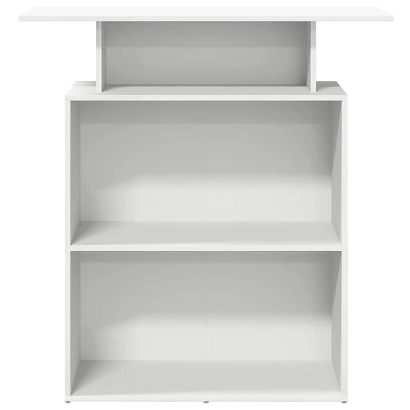 vidaXL Reception Desk White Engineered Wood Medium Reception Desk