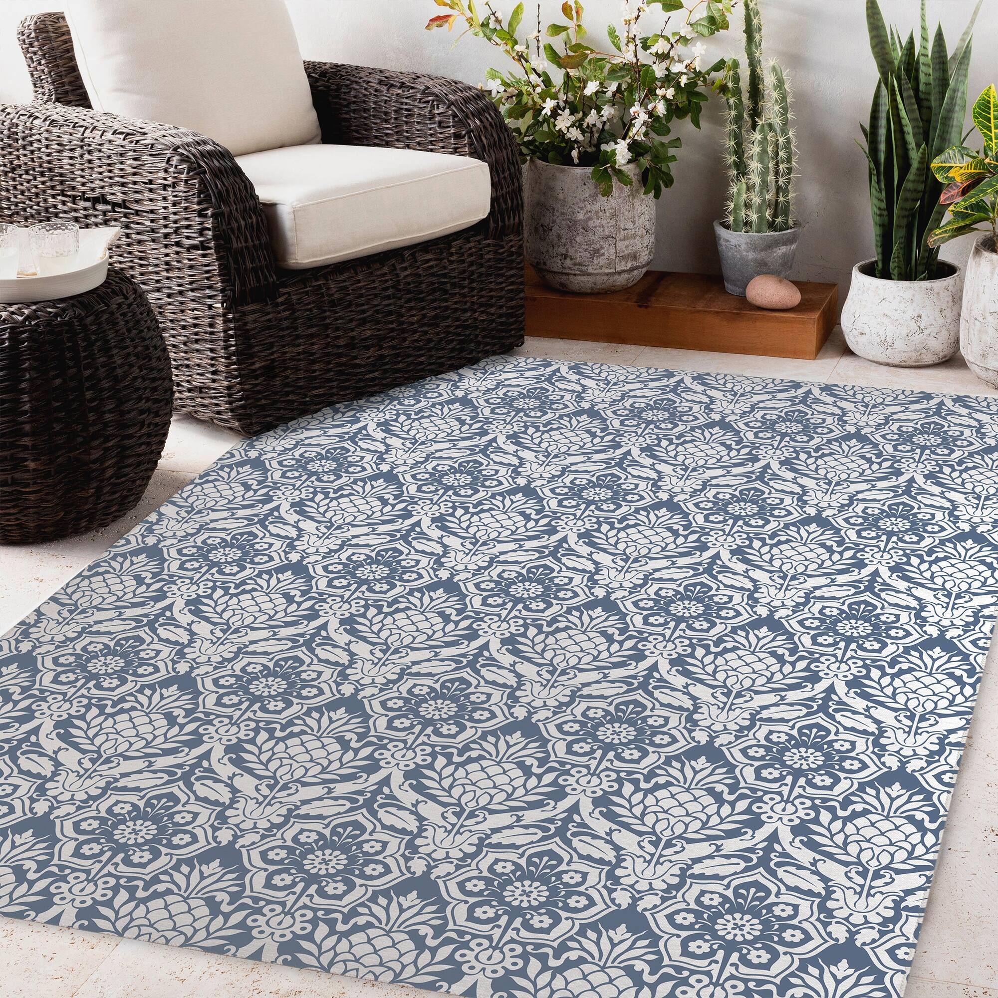 LUNA BLUE Outdoor Rug By Terri Ellis Bed Bath & Beyond 34350007