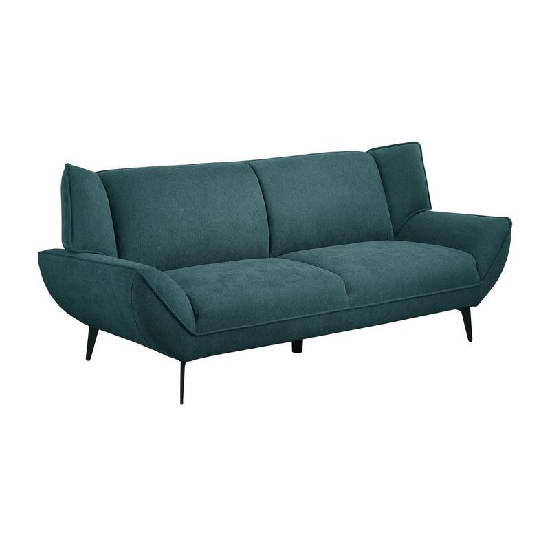 Logan Teal Blue 2-piece Sofa Set with Metal Leg