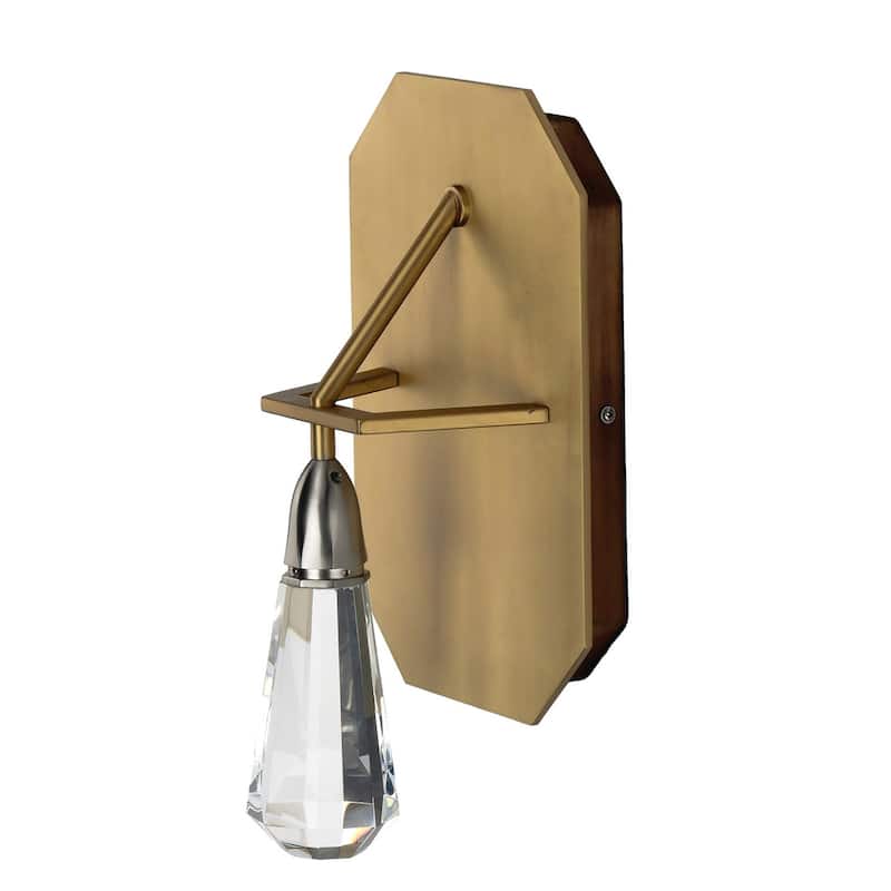 Studio M 10 Carat Single Light 14-1/4" Tall Integrated LED Wall Sconce - Satin Nickel / Satin Brass