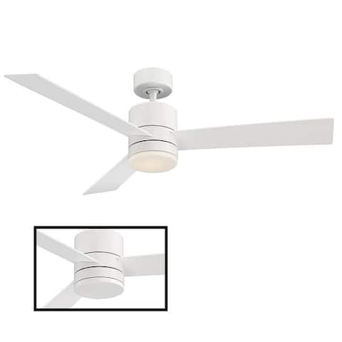 Axis 52 Inch Three Blade Indoor / Outdoor Smart Ceiling Fan with Six Speed DC Motor and LED Light.