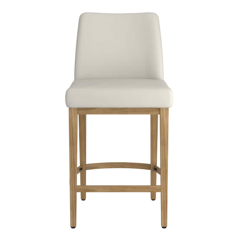 Modern Fabric and Metal 26" Counter Stool, Set of 4
