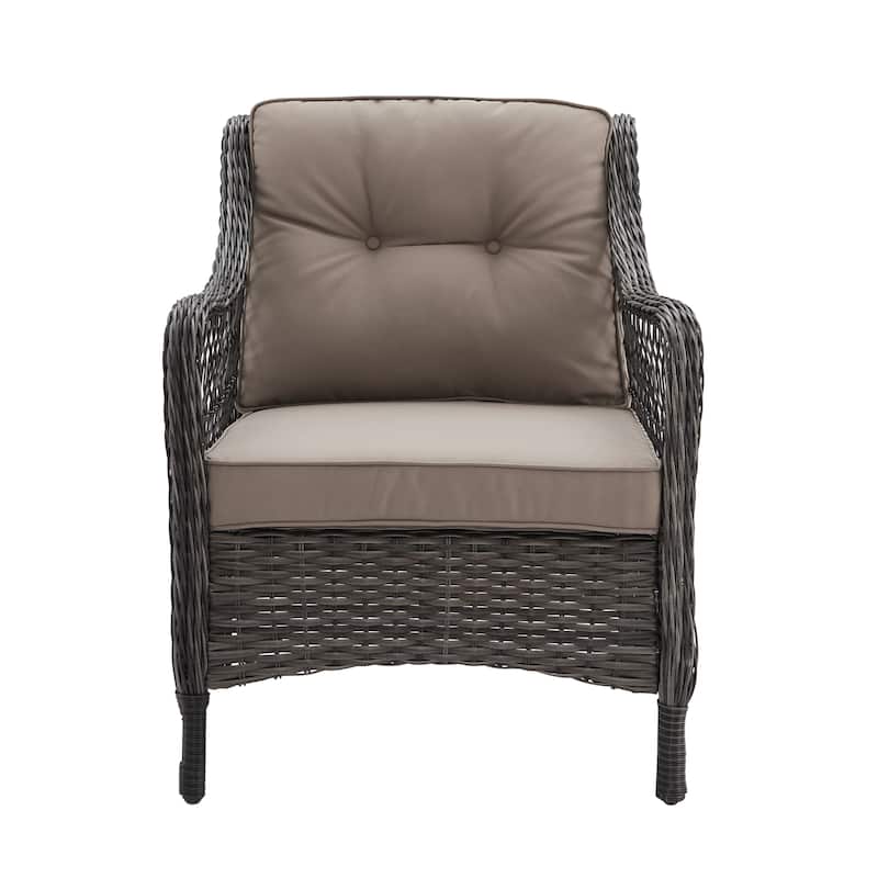 Corvus Vasconia Outdoor 4-piece Brown Wicker Sofa Set
