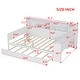 preview thumbnail 28 of 54, Roomfitters Wooden Twin/Full Size Daybed with Storage Shelves, Multi-functional Bed with Twin Size Trundle Bed and Study Desk