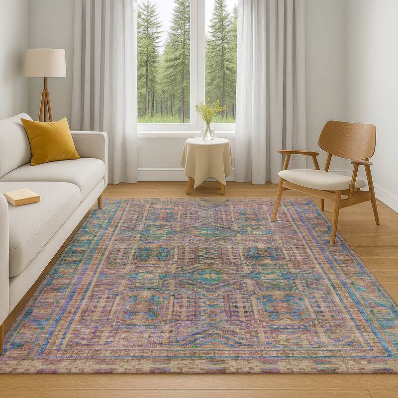 Premium Washable Super Soft Traditional Global Mayfield Rug