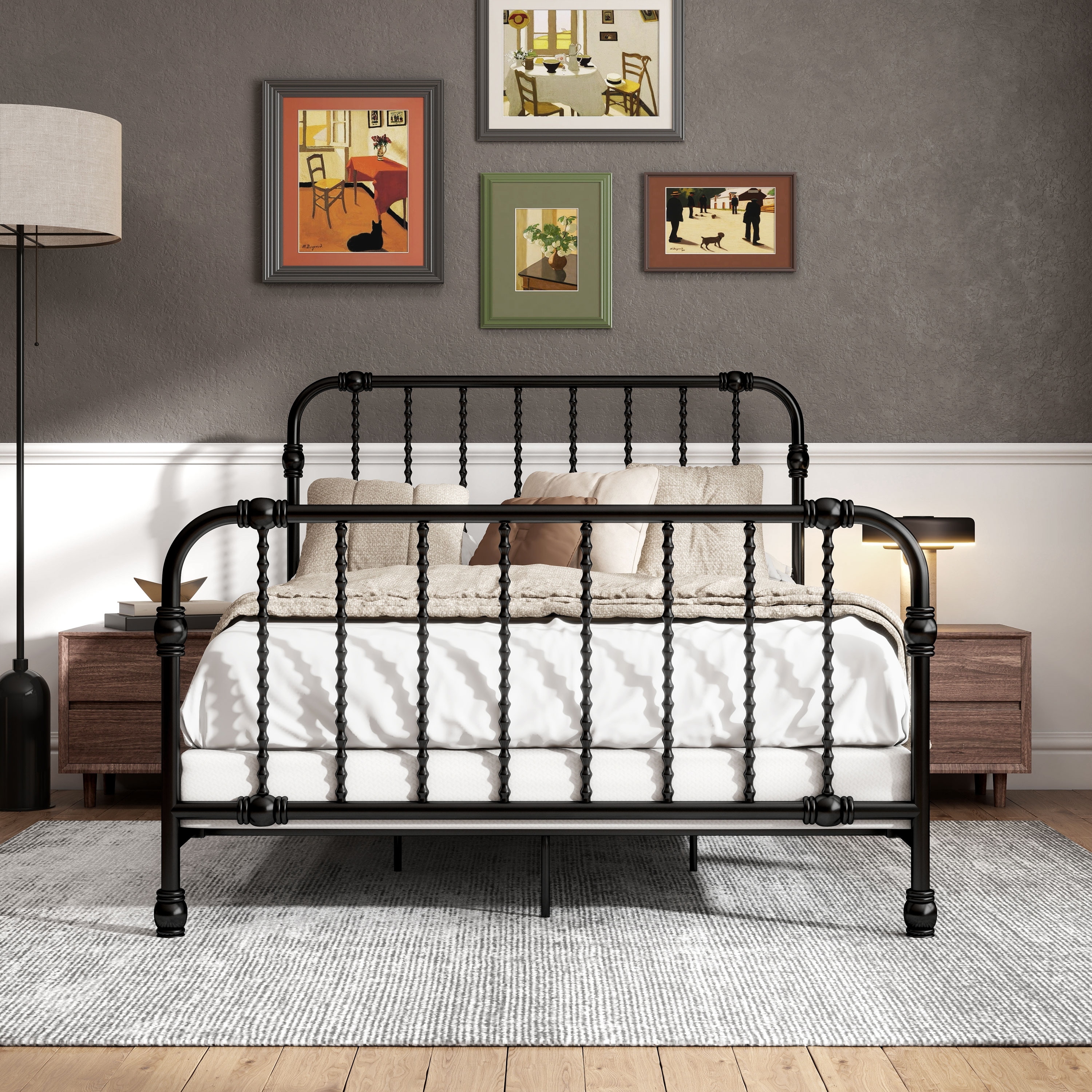 Furniture of America Wren Metal Full Spindle Bed