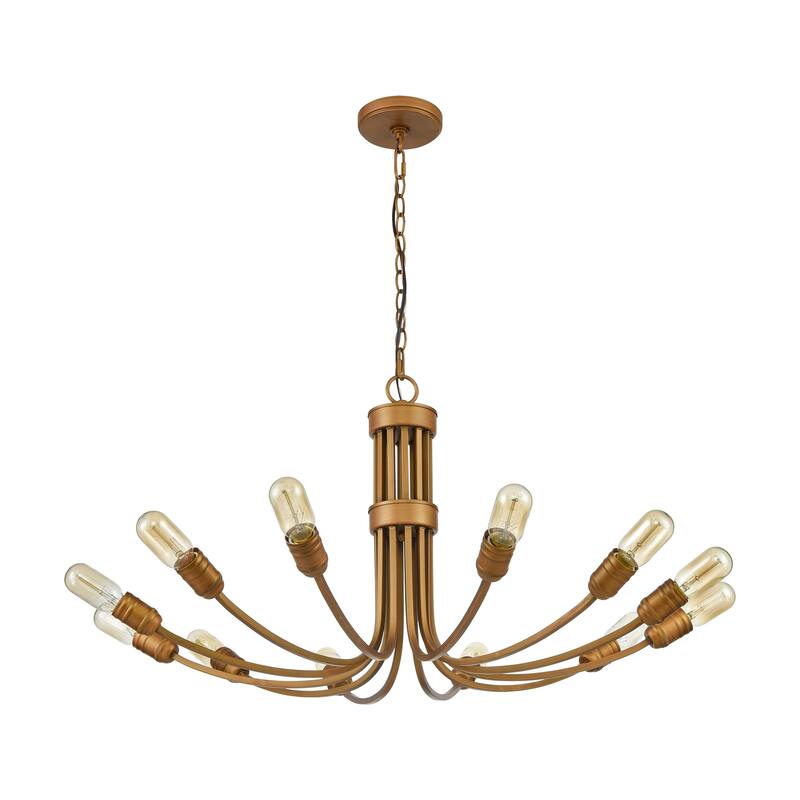 Elk Home Conway Painted Aged Brass Metal 12 Light Chandelier