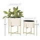 preview thumbnail 5 of 50, Iron Contemporary Planter (Set of 2) - S/2 12", 16"H