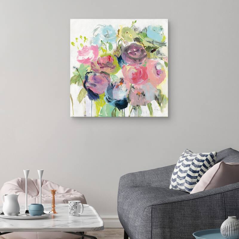 Bright Summer Peonies by Marilyn Hageman Canvas Art Print