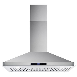 Cosmo 36 in. Ducted Wall Mount Range Hood with Soft Touch Digital ...