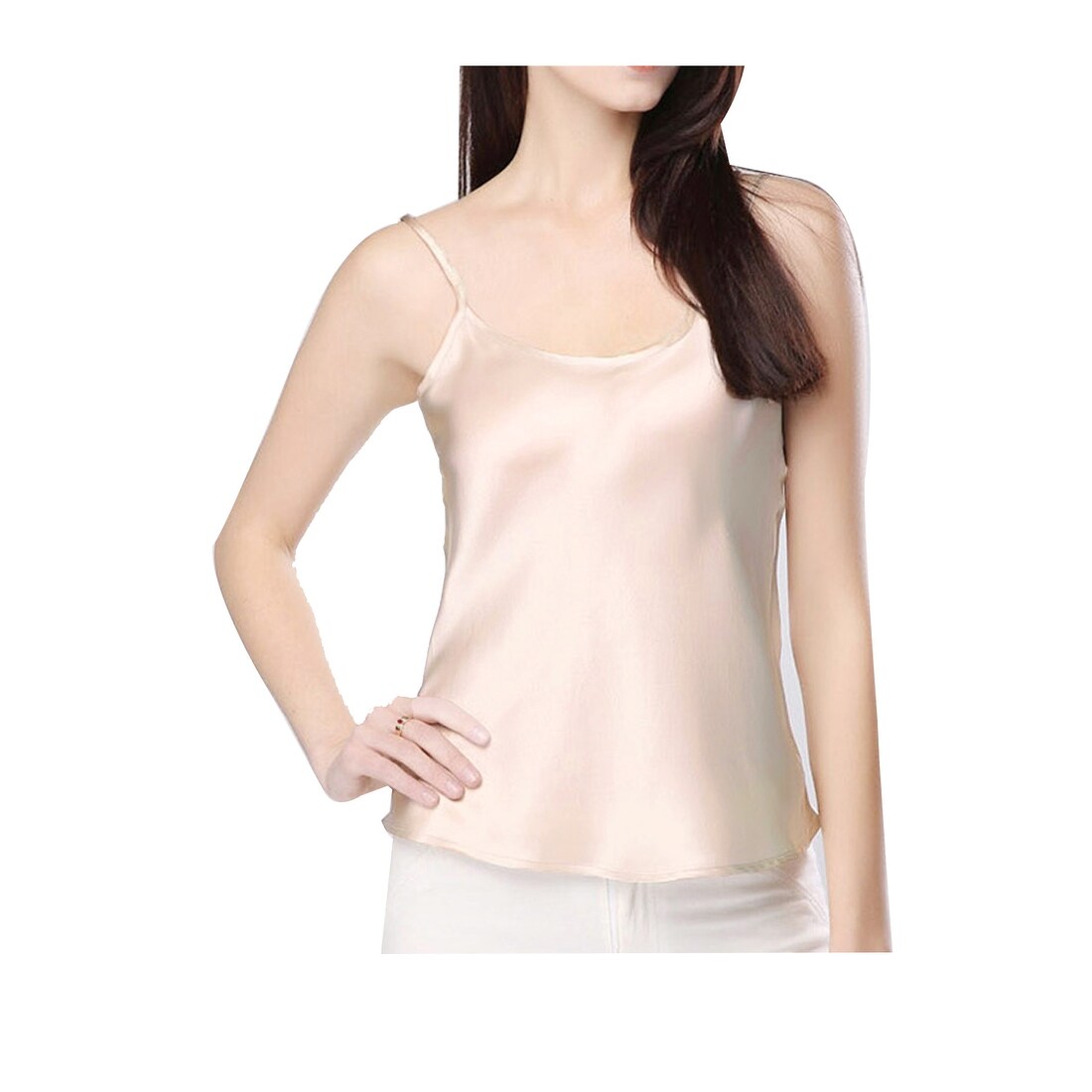 cream satin cami